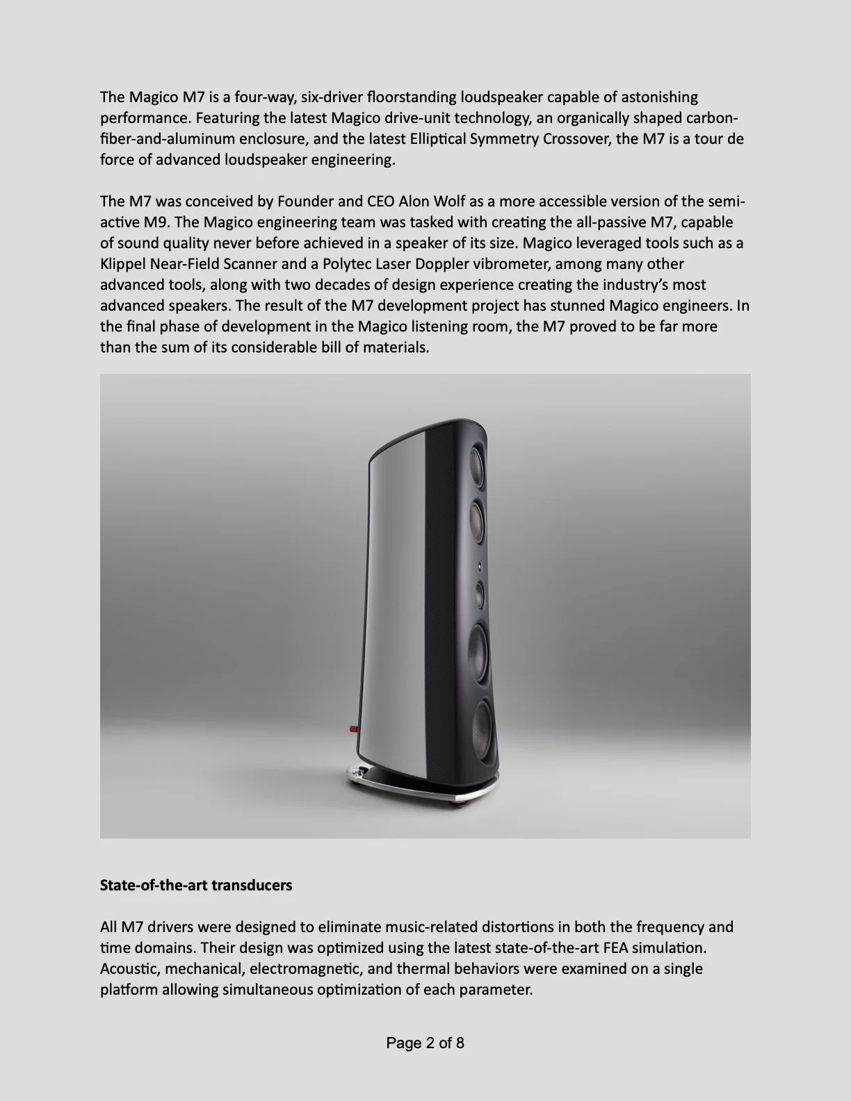 Magico M7 Loudspeaker — Magico Loudspeakers